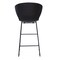 Homeroots Set of Two 26" Black Heavy Duty Plastic and Metal Low Back Counter Height Bar Chairs, 2PK 555091 - alternate 6