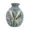 Homeroots 11" Blue Beige And Brown Abstract Round Ceramic Table Vase 566532 - alternate 9