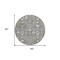 Homeroots 8' Charcoal Ivory And Green Round Oriental Washable Indoor Outdoor Area Rug 598030 - alternate 7