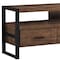 Homeroots 59in Brown and Black Cabinet Enclosed Storage TV Stand 332966 - alternate 6