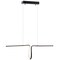 Jonathan Y Ali 34.5" Dimmable Adjustable Integrated LED Metal Linear Pendant, Black JYL7029B - alternate 1