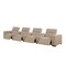 Homeroots 179" Beige Top Grain Leather Reclining Metal USB Sofa 720317 - alternate 8