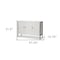 Homeroots 47in White and Gray Wood and Metal Carved Geometric Accent Cabinet With Three Doors 611057 - alternate 5