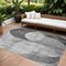 Homeroots 8' X 10' Gray And Charcoal Geometric Washable Indoor Outdoor Area Rug 604914 - alternate 1