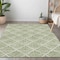Homeroots 8' X 10' Green Beige And Ivory Geometric Washable Indoor Outdoor Area Rug 594704 - alternate 8