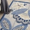 Homeroots 6' X 9' Blue And Gray Floral Indoor Outdoor Area Rug 546836 - alternate 9