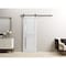 Sartodoors Sturdy Barn Door 24 x 96in, White Silk W/ Frosted Glass, 6.6FT Rail Hangers Heavy Hardware Set VEREGIO7288BD-B-WS-2496 - alternate 1
