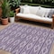 Homeroots 9' X 12' Purple Gray And Ivory Geometric Washable Indoor Outdoor Area Rug 599662 - alternate 1