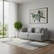 Homeroots Modern 68in Light Gray Curved Back Quilted Loveseat 480893 - alternate 8