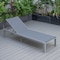 Leisuremod Marlin Patio Chaise Lounge Chair with Grey Aluminum Frame, Dark Grey MLGR-77DGR - alternate 10