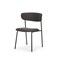Homeroots Gray and Black Upholstered Fabric And Metal Open Back Dining Side Chair 605666 - alternate 4