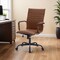 Leisuremod Harris High-Back Faux Leather Swivel Office Chair, Iron Frame HOTBL19LBRL - alternate 9