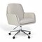Martha Stewart Clara Upholstered Office Chair in Bedford Gray/Polished Nickel CH-240231-1-GY-MS - alternate 1