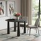Homeroots 45" Black Solid Wood Three Leg Base Round Top Dining Table 721126 - alternate 5