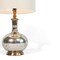 Homeroots 27" Silver Metallic Glass LED Table Lamp With Ivory Drum Shade 528687 - alternate 8