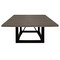 Homeroots 60" Dark Brown and Black Solid Wood and Iron Frame Base Square Dining Table 544750 - alternate 18