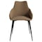 Leisuremod Sonnet Modern Dining Chair in Light Brown Fabric and Iron Legs SC51LBR - alternate 9