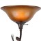 Homeroots 72" Amber Torchiere Floor Lamp With Brown Glass Dome Shade 526342 - alternate 6