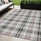 Homeroots 5' X 8' Black Ivory And Red Plaid Washable Indoor Outdoor Area Rug 597082 - alternate 1