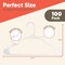 Campior Premium White Clothes Hangers, Slim, Durable, with Shoulder Grooves for Coats and Laundry, 100PK CMPPLH100WH - alternate 8