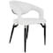 Leisuremod Entice Modern Leather Dining Chair with Iron Legs Open-Back Design in White EC60W - alternate 1