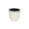 Homeroots 6in Cream and Gray Crackle Glaze Ceramic Indoor Outdoor Round Pot Planter 487433 - alternate 4