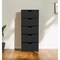 Homeroots 18" Black Five Drawer Standard Chest 544040 - alternate 1