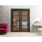 Sartodoors Sliding Closet Bypass Doors with Clear Glass, Lucia 2466 Matte Black and Aluminum Strips, Sturdy R LUCIA2466DBD-BLK-72 x 96 (2* 36x96) - alternate 5