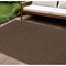 Homeroots 9' X 12' Dark Brown And Brown Geometric Indoor Outdoor Area Rug 551541 - alternate 1