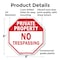 Signmission Private Property No Trespassing, 6 Inch X 6 Inch, Plastic Sign OC-P-6-161 - alternate 7