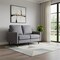 Homeroots Loft Gray 56in Round Arm Modular Loveseat 403591 - alternate 7