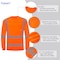 Protectx Long Sleeve T-Shirt, Class 3, Type R, 92% Polyester, 8% Spandex, Orange, M ST-ESM155-LS-OR-M-01 - alternate 7