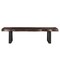 Homeroots 68" Dark Brown and Black Distressed Solid Wood Dining Bench 522082 - alternate 5