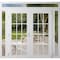 Vdomdoors Front Exterior Prehung Metal-Plastic Double Doors Clear Glass / MANUX 8355 White Silk / Office Comm MANUX8355DEXD-WS-W12+72+12xH80+14-RH-I - alternate 1