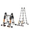 Wrightmaster 16 ft. Reach Aluminum Multi-Position Ladder with Wheels  & Triangle Stabilizer, 330 lbs. Load Capacity ZROEPAM-190P - alternate 1