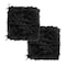 Homeroots Set of Two 16" X 2" Black Faux Fur Chair Pads 317274 - alternate 4