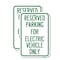 Signmission Parking Reserved for Electric Vehicle Only, 12'' X 18'' 2 Signs, Heavy Gauge Aluminum, 2PK A-1218-2PACK-23391 - alternate 1