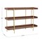 Martha Stewart Emmett 3 Shelf 35in.H Storage Display Unit Bookcase w/Polished Brss Metal Frame in Walnut Wood Grain JN-2542B3-BR-GLD-MS - alternate 9
