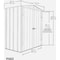 Arrow Lock Spacemaker 6 'x3 ' Galvanized Steel Patio Shed Flute Grey & Anthracite PS63 - alternate 1