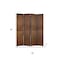 Homeroots 84" Brown Wood Folding Four Panel Screen Room Divider 274907 - alternate 6