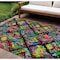 Homeroots 10' X 14' Black Yellow And Green Geometric Washable Indoor Outdoor Area Rug 609129 - alternate 1