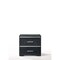 Homeroots 15" X 22" X 23" Black (High Gloss) Wood Veneer (Paper) Nightstand 347546 - alternate 1