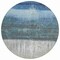 Homeroots 8' Blue And Gray Round Abstract Washable Indoor Outdoor Area Rug 632043 - alternate 5