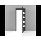 Sartodoors Solid French Door 42 x 80in, Matte Black Frosted Glass, Single Regular Panel Frame Trims Handle QUADRO4113ID-BLK-42 - alternate 10