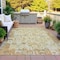 Homeroots 10' X 14' Gold And Ivory Patchwork Washable Indoor Outdoor Area Rug 631430 - alternate 9