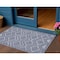 Homeroots 2' X 4' Denim Blue And Ivory Geometric Indoor Outdoor Area Rug 573839 - alternate 8