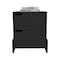 Homeroots 20" Black Wood Two Drawer Nightstand 543694 - alternate 15