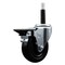 Service Caster 4'' Hard Rubber Swivel 3/4'' Expanding Stem Caster with Brake SCC-EX20S414-HRS-PLB-34 - alternate 1