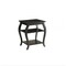 Homeroots 23" Black Wood Bow Leg End Table With Two Shelves 286309 - alternate 6