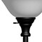 Homeroots 71" Black Torchiere Floor Lamp With Black Glass Dome Shade 526239 - alternate 4